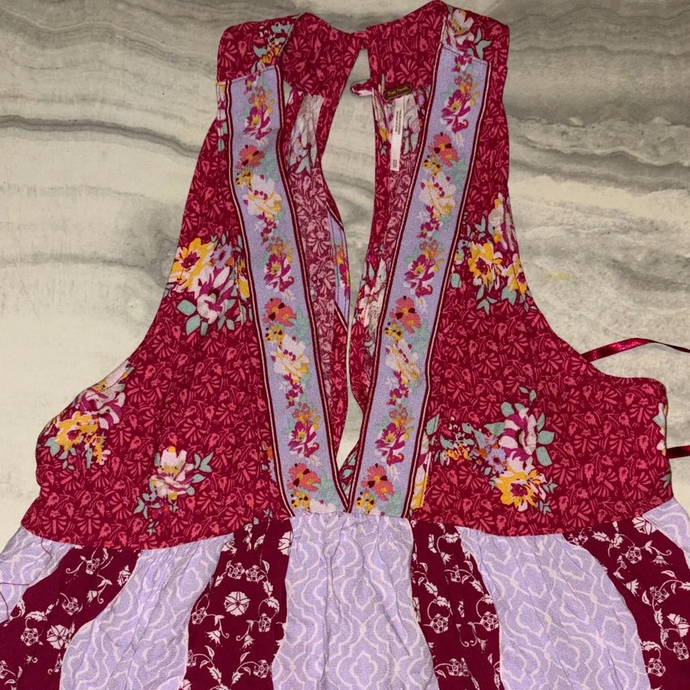 Free People Raspberry Dream Darlin Top - Picture 3 of 6